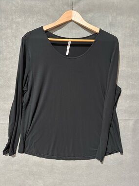 Soma Cool Nights Black Long Sleeve Pajama Top XL